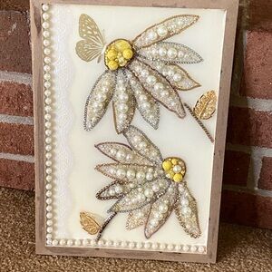 Vintage Pearl Flower Picture